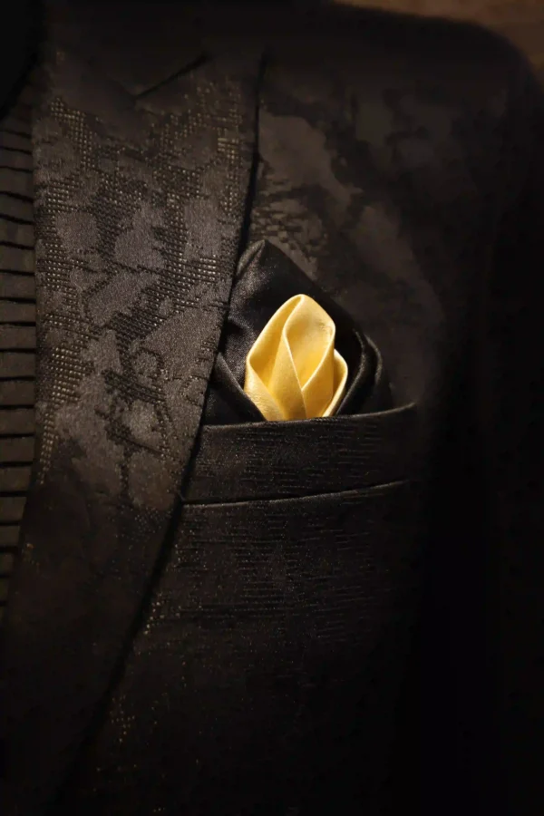 Black & Mustard Pocket Square