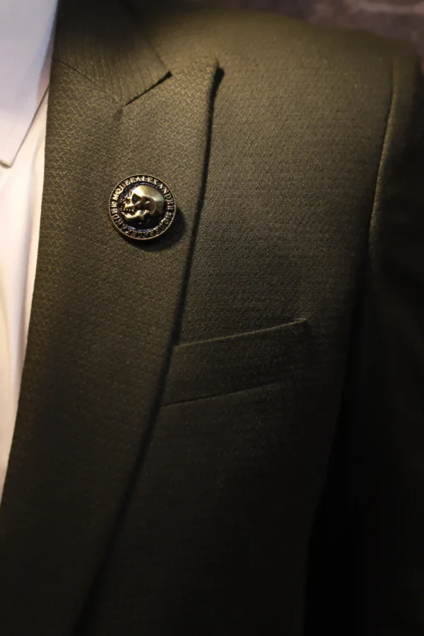 Classic Bronze Skull Lapel-Pin