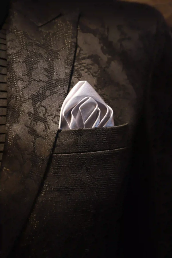 Grey Silk Pocket Square